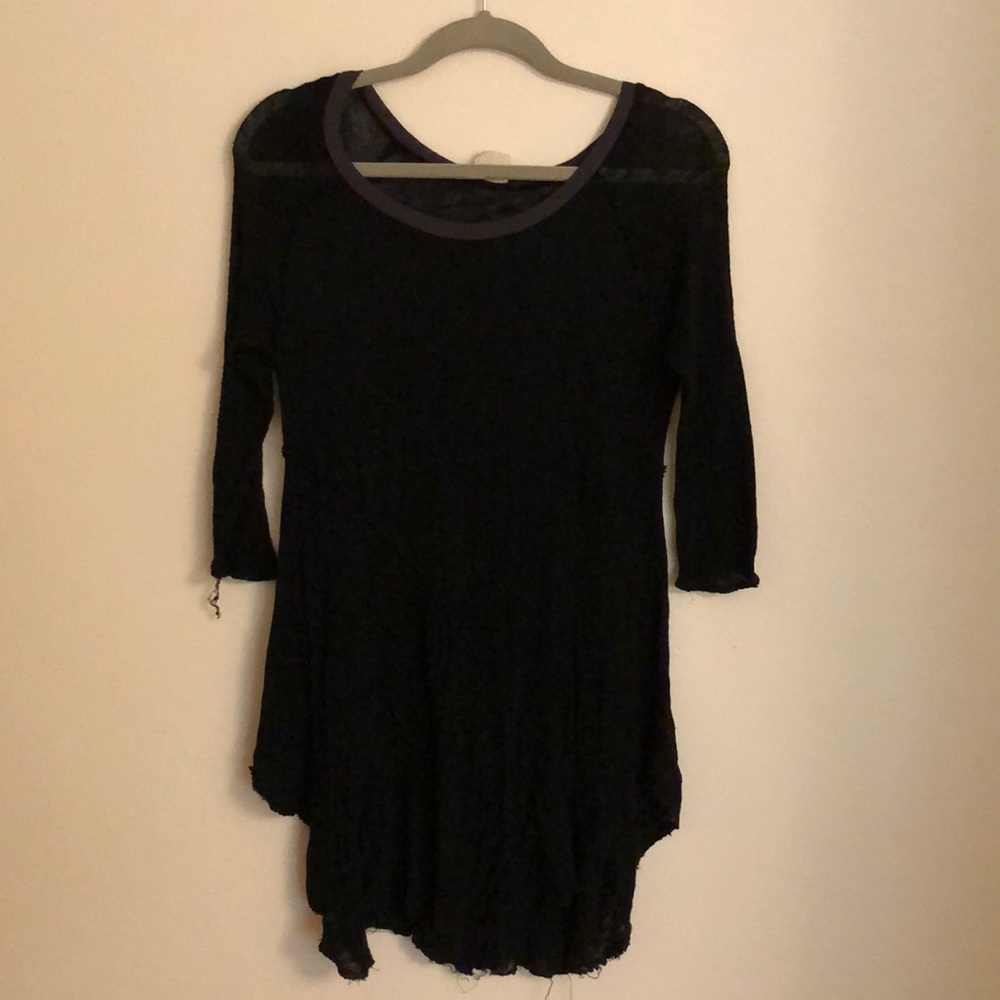 Free People sheer quarter sleeve